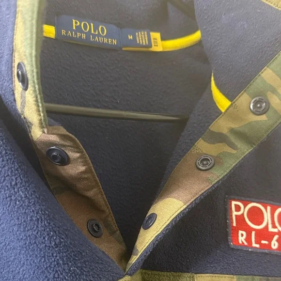 Polo Ralph Lauren Navy and camo Fleece Pullover P-93 RLPC67